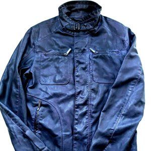 Zara Men's Black Jacket Faux Leather Jacket